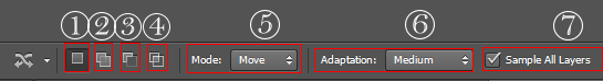 آموزش ابزار content aware move tool در فتوشاپ