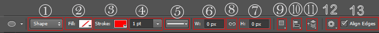 آموزش ابزار ellipse tool در فتوشاپ