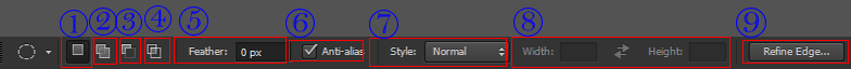 ابزار elliptical marquee tool در فتوشاپ
