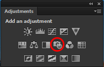 انتخاب تعدیل photo filter در فتوشاپ