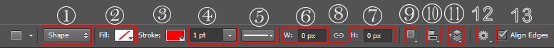 آموزش ابزار rectangle tool در فتوشاپ