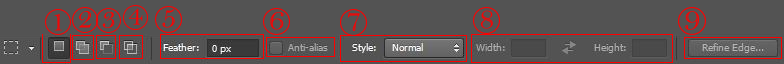 ابزار rectangular marquee tool در فتوشاپ