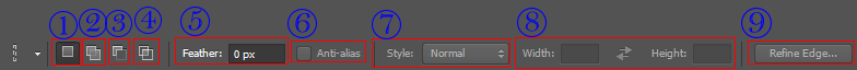 ابزار single column marquee tool در فتوشاپ