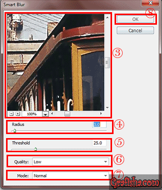 فیلتر smart blur فتوشاپ - smart blur filter